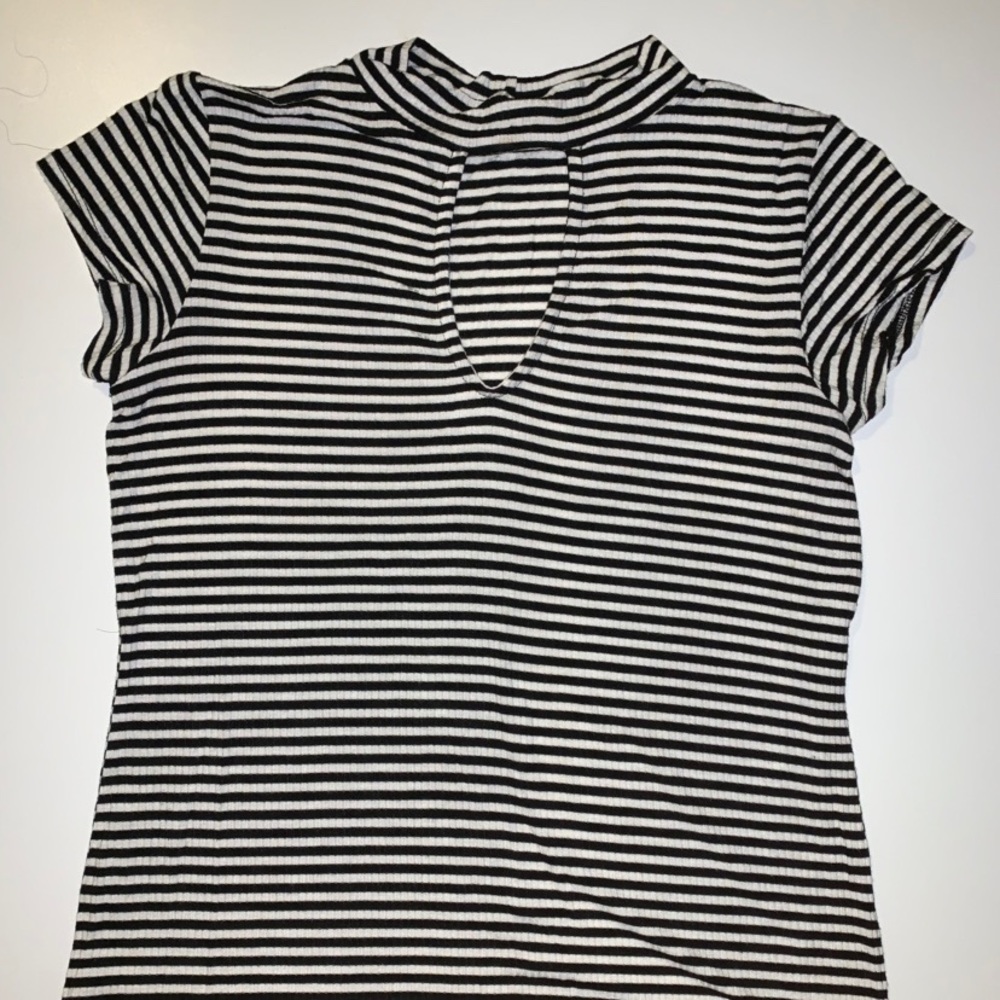 Black and White Striped Shirt